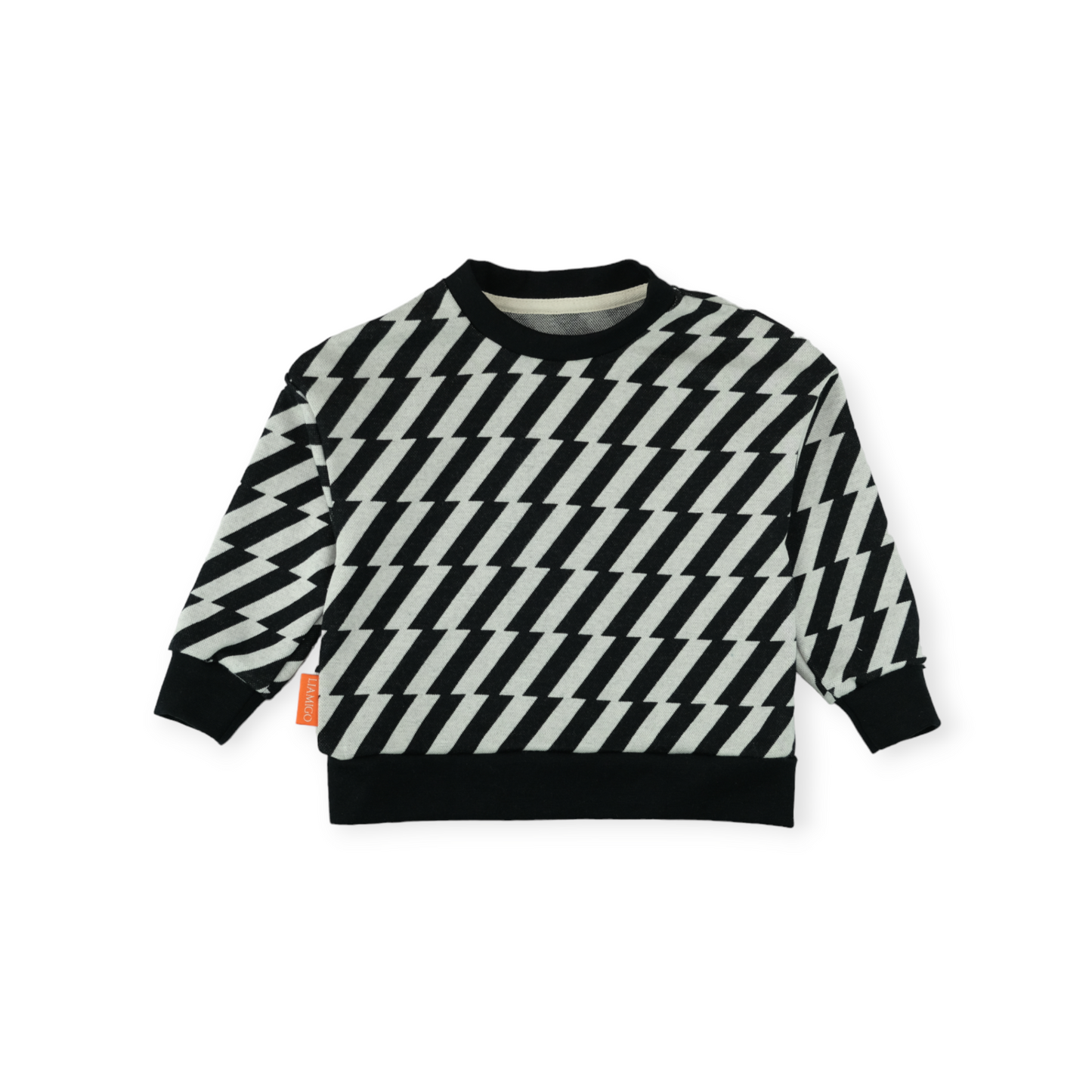 Trui Black & White Street ZigZag